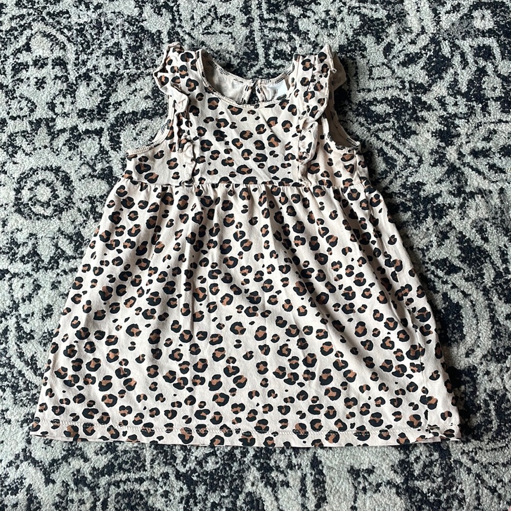 H&M cheetah print dress baby girl 9-12 month